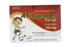 A.T Ibuprofen Syrup Thuốc A.T Ibuprofen Syrup - SĐK VD-25631-16