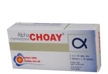 Alphachymotrypsine choay Thuốc Alphachymotrypsine choay - SĐK VD-23000-15
