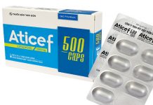 Aticef 500 caps Thuốc Aticef 500 caps - SĐK VD-24593-16