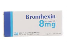Bromhexin 8mg Thuốc Bromhexin 8mg - SĐK VD-31548-19