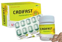 Cadifast 60 Thuốc Cadifast 60 - SĐK VD-15730-11