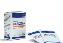 Cefdina 125 Thuốc Cefdina 125 - SĐK VD-24181-16