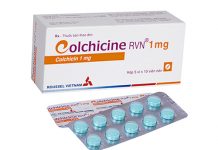 Colchicine RVN 1mg Thuốc Colchicine RVN 1mg - SĐK VD-17215-12