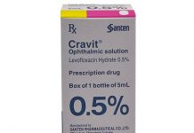Cravit ophthalmic solution Thuốc Cravit ophthalmic solution - SĐK VN-8287-04