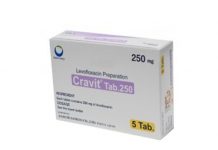 Cravit tab 250 Thuốc Cravit tab 250 - SĐK VN-5498-08