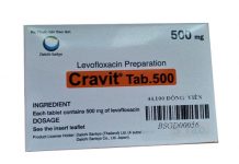 Cravit tab 500 Thuốc Cravit tab 500 - SĐK VN-8741-04