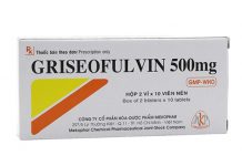 Griseofulvin 500mg Thuốc Griseofulvin 500mg - SĐK VD-30678-18