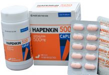 Hapenxin 500 Caplet Thuốc Hapenxin 500 Caplet - SĐK VD-28571-17