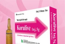 Korulive Inj.5g Thuốc Korulive Inj.5g - SĐK VN-12486-11