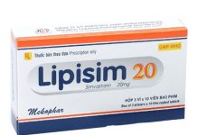 Lipisim 20 Thuốc Lipisim 20 - SĐK VD-2557-07