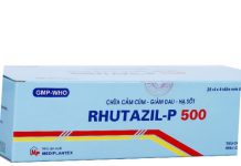 Rhutazil-P 500 Thuốc Rhutazil-P 500 - SĐK VD-13536-10