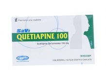 SaVi Quetiapine 100 Thuốc SaVi Quetiapine 100 - SĐK VD-30498-18