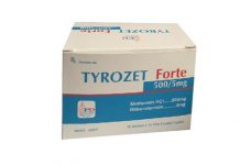 Tyrozet Forte 850/5 mg Thuốc Tyrozet Forte 850/5 mg - SĐK VD-14377-11