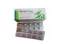 Verist-8mg Thuốc Verist-8mg - SĐK VN-16916-13